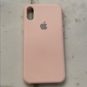 iPhone X silicone case pink. Good condition